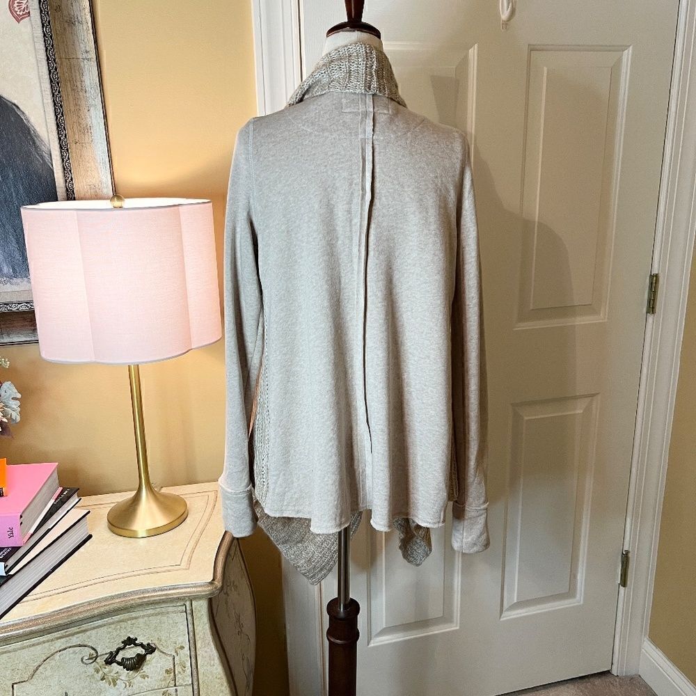 Anthropologie Saturday Sunday Casado Knit Front Cardigan Tan Sweater Size XS - Picture 5 of 5